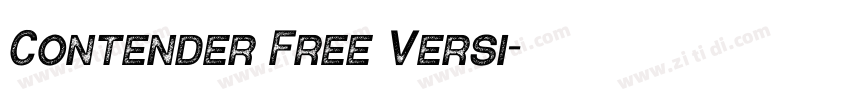 Contender Free Versi字体转换